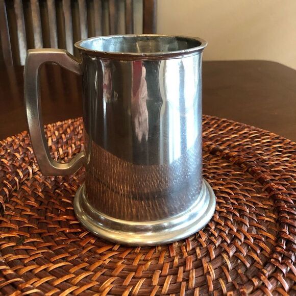 VINTAGE Leonard Eales of Sheffield English Pewter Beer Tankard. Not Monogrammed - Picture 4 of 15